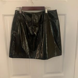 Leather mini skirt
